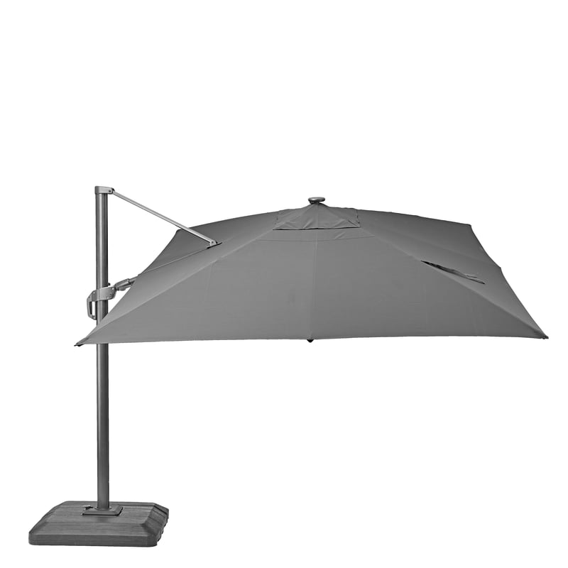 Parasol ogrodowy Sonora II ze światłem LED 391x282x274 cm antracytowy Naterial