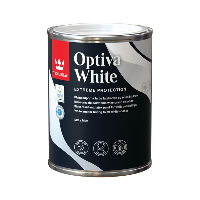 Tikkurila Optiva White lateksowa farba do ścian 0,9L