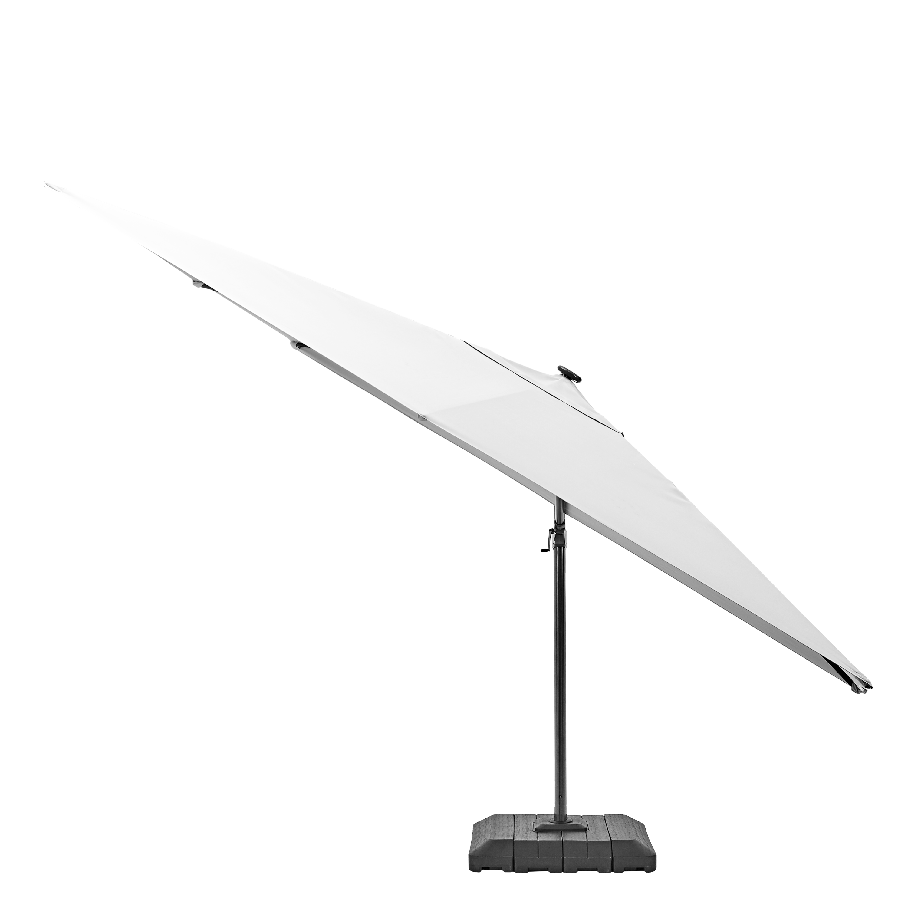 Ombrellone a palo laterale grigio Sonora NATERIAL con telo rettangolare bianco L 391 x P 282 x H 274 cm - 11