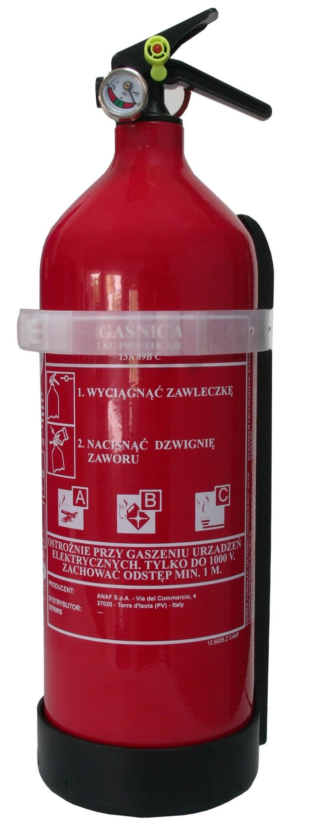 Gaśnica aluminiowa z manometrem 2 kg