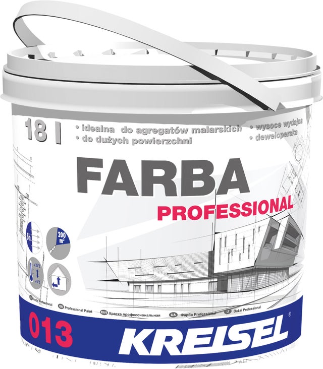 Kreisel Professional farba obiektowa biała 18L