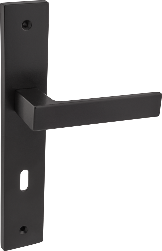 Klamka Qube 72 mm na klucz czarny mat