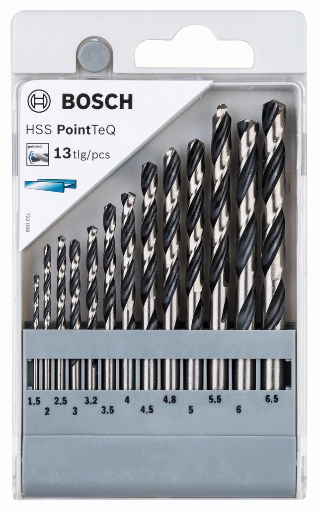 Zestaw wierteł do metalu PointTeQ Bosch, 13 szt.