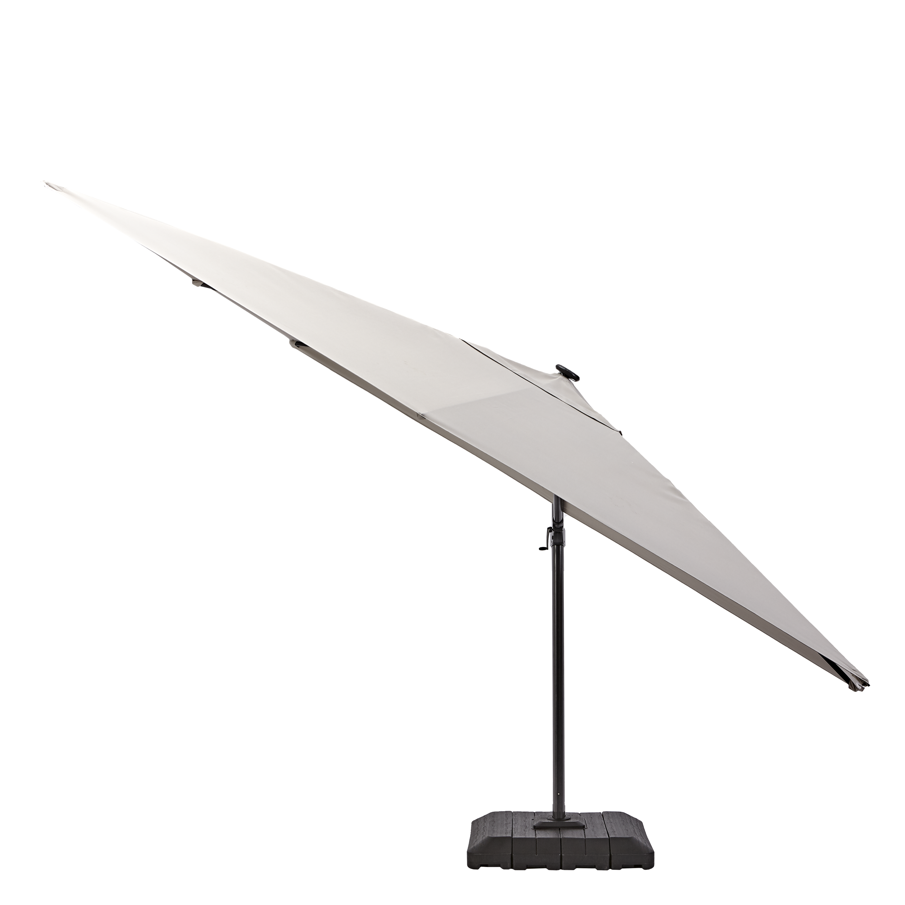 Ombrellone a palo laterale grigio Sonora NATERIAL con telo rettangolare tortora L 282 x P 391 x H 274 cm - 11