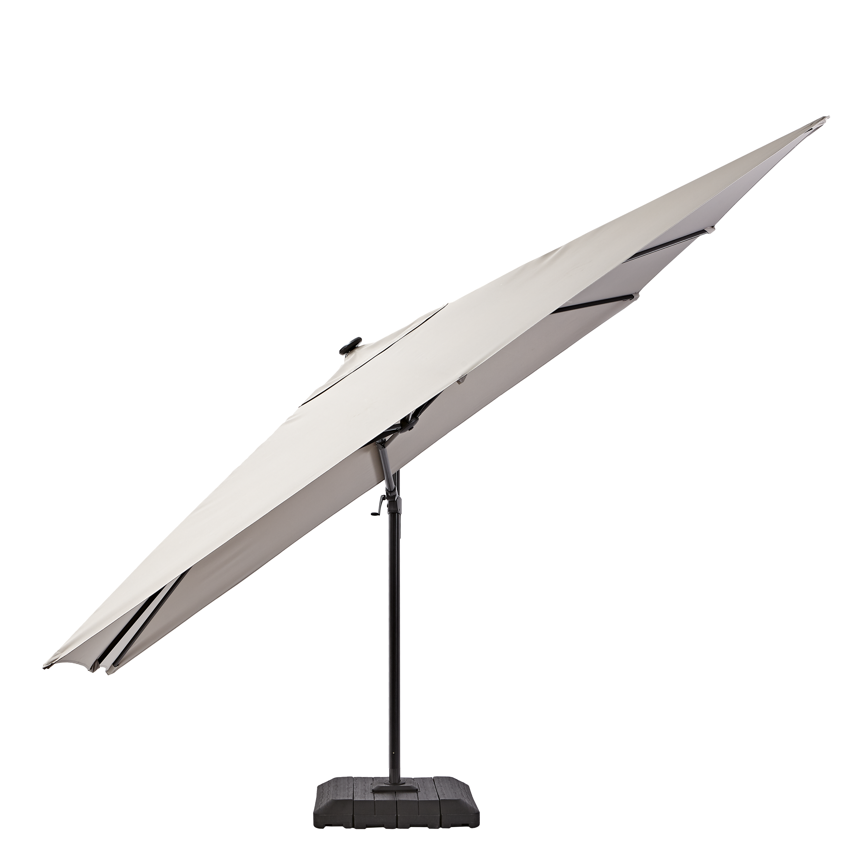 Ombrellone a palo laterale grigio Sonora NATERIAL con telo rettangolare tortora L 282 x P 391 x H 274 cm - 13