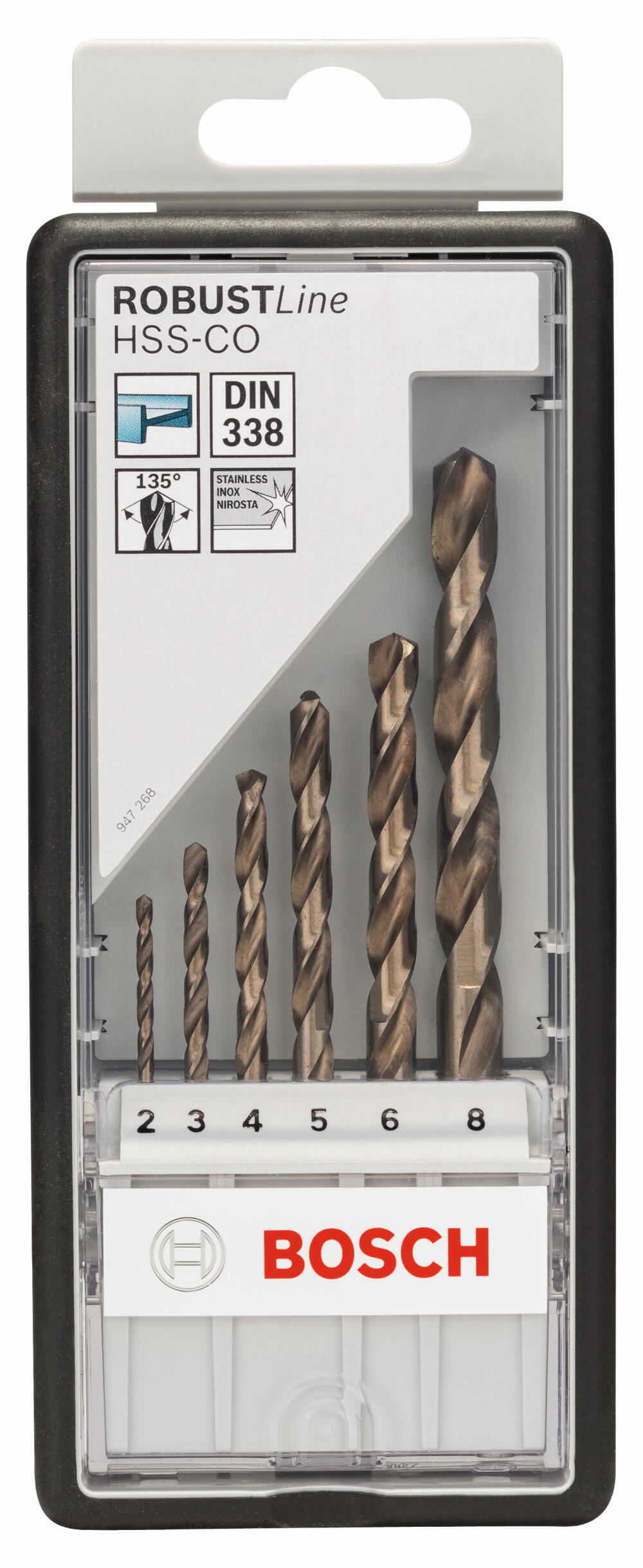 Zestaw wierteł do metalu ROBUST L Bosch, 6 szt. - 2
