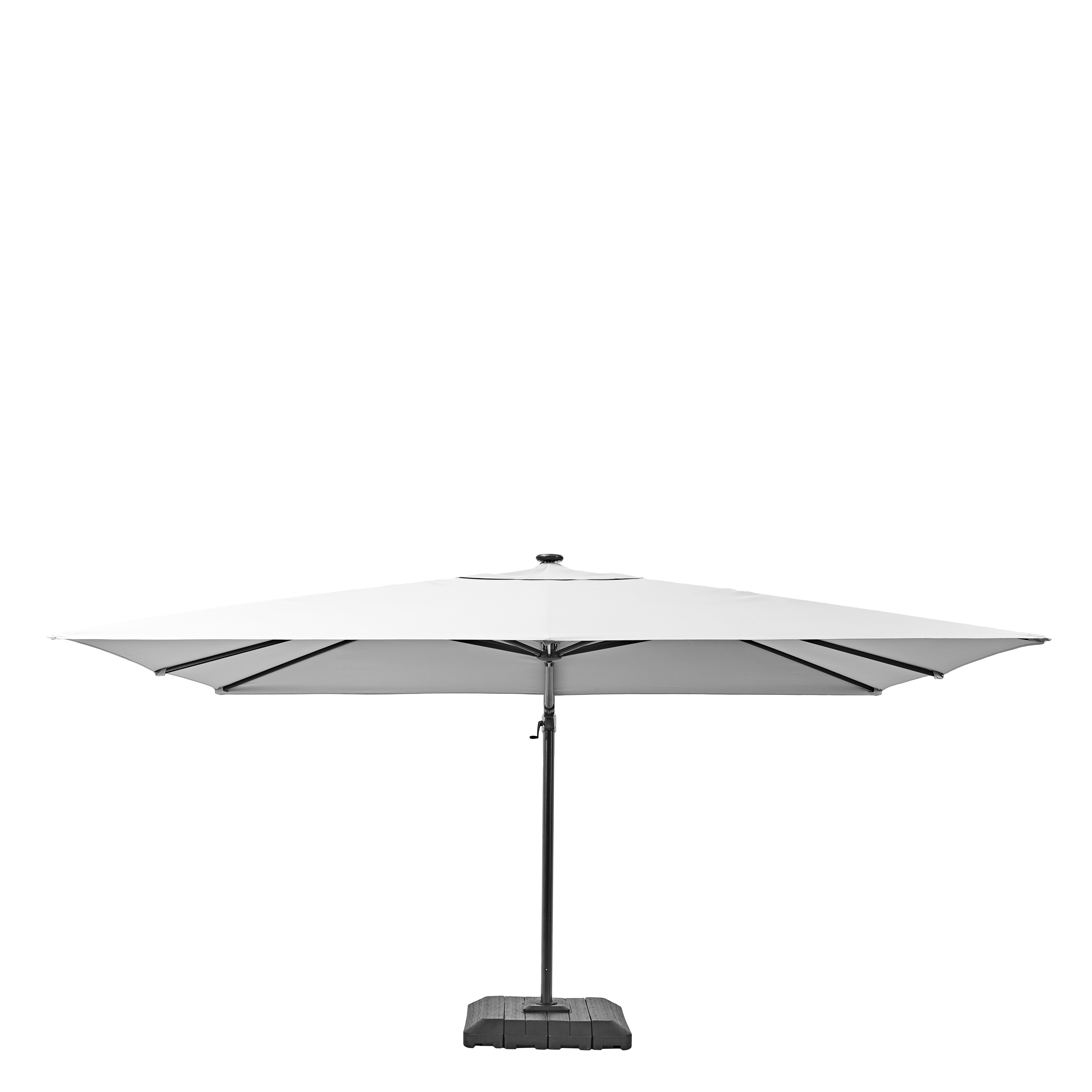 Ombrellone a palo laterale grigio Sonora NATERIAL con telo rettangolare bianco L 391 x P 282 x H 274 cm - 10