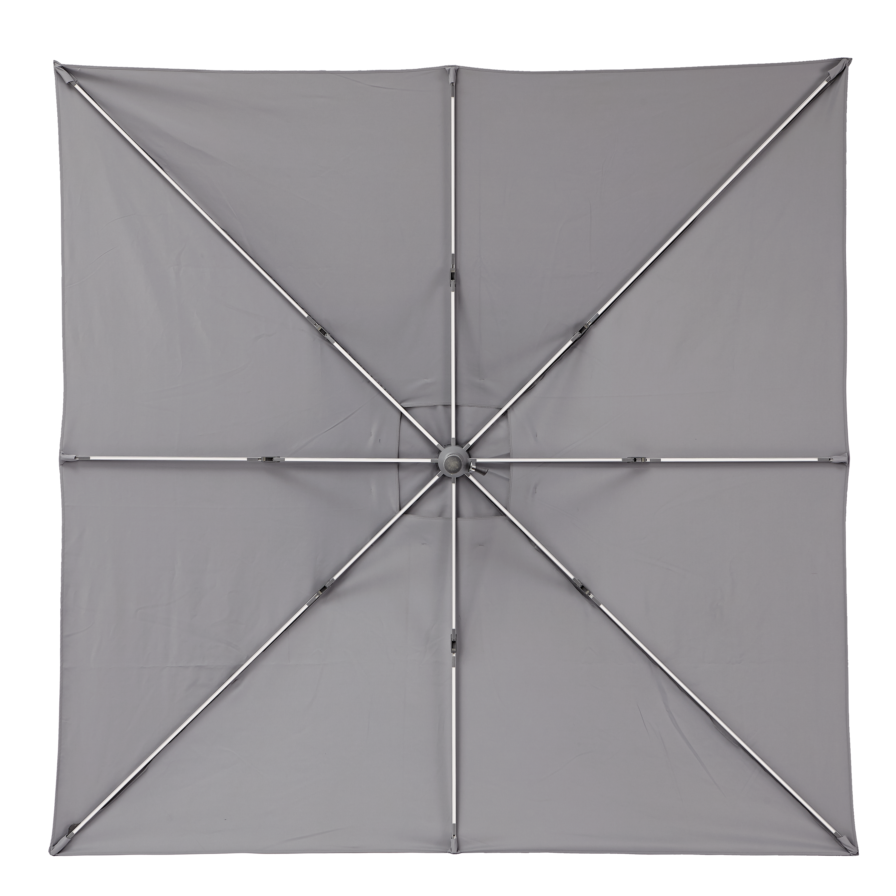 Parasol cuadrado de aluminio NATERIAL Sonora II LED taupé 285 cm - 4