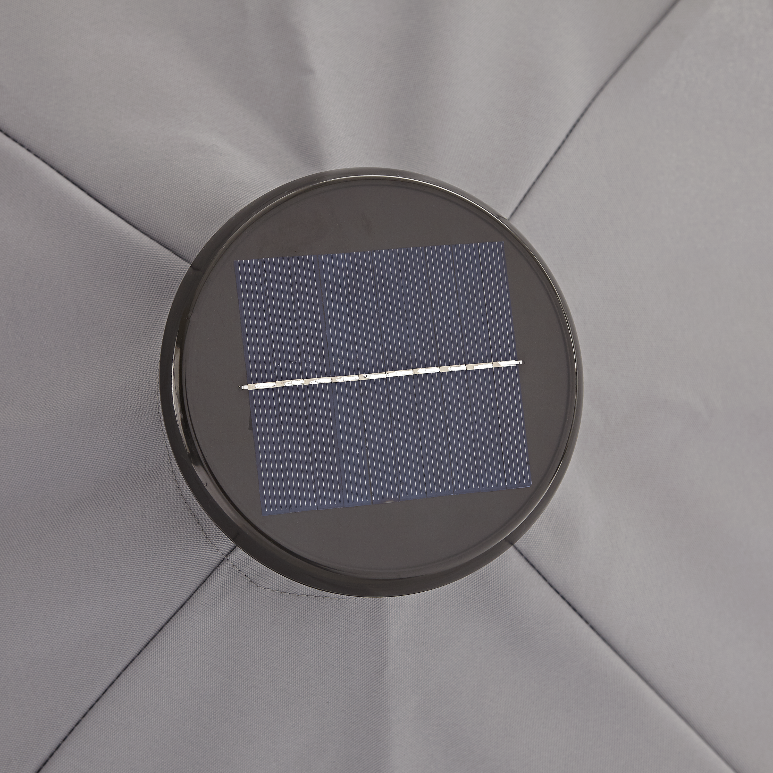 Parasol cuadrado de aluminio NATERIAL Sonora II LED taupé 285 cm - 7