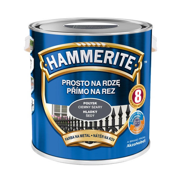 Farba antykorozyjna Hammerite ciemny szary połysk 2,5l