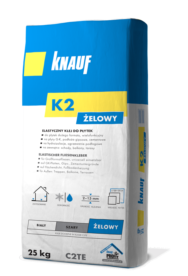 Klej do płytek elastyczny Knauf K2 żelowy 25 kg