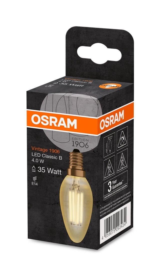 Żarówka LED E27 A60 4W 410lm 2400K filament bursztynowy