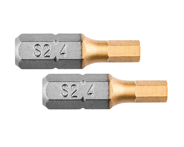 Końcówki wkrętakowe 4x25 mm HEX, 2 szt.