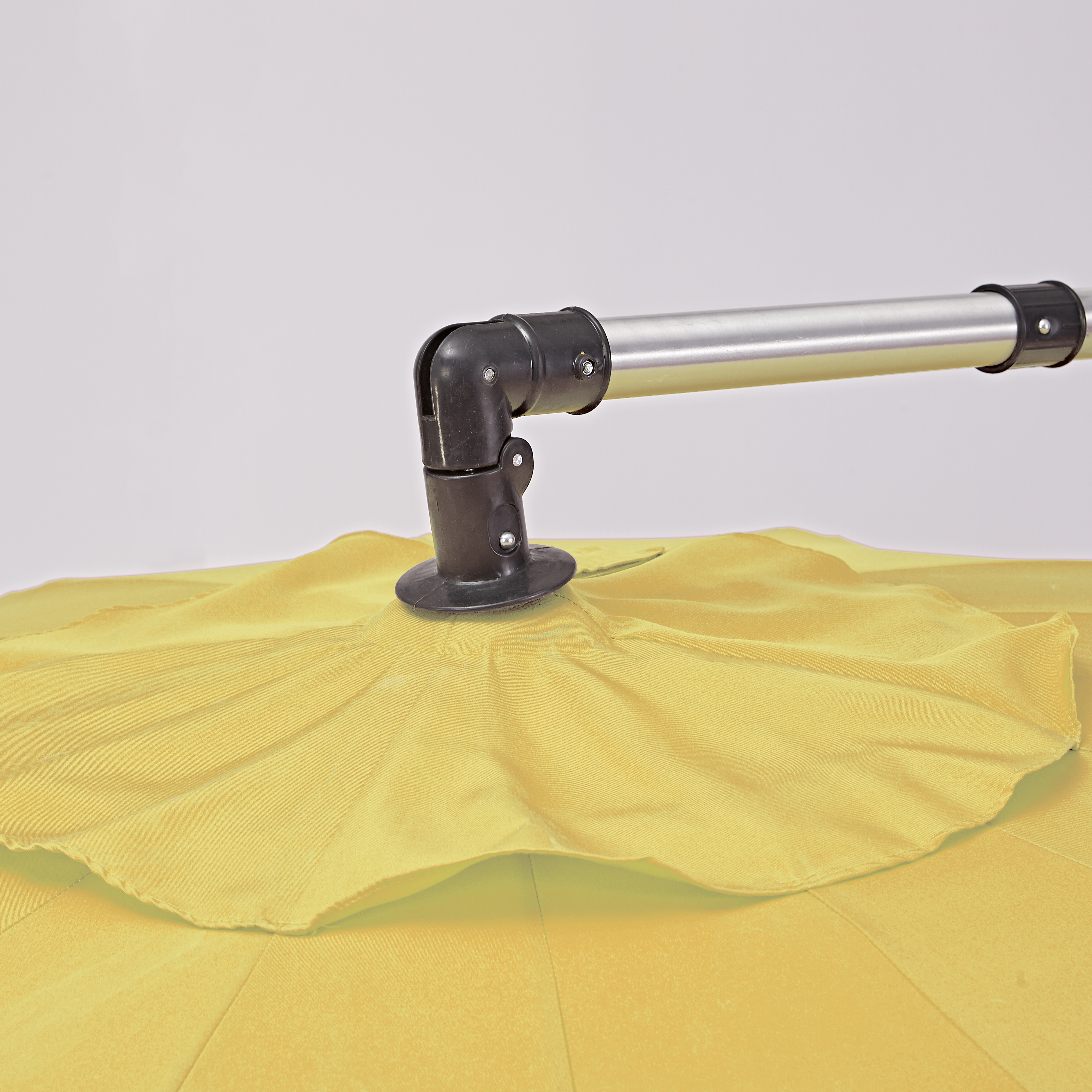 Parasol NATERIAL Sinae jaune rond, L.284 x l.284 cm - 2