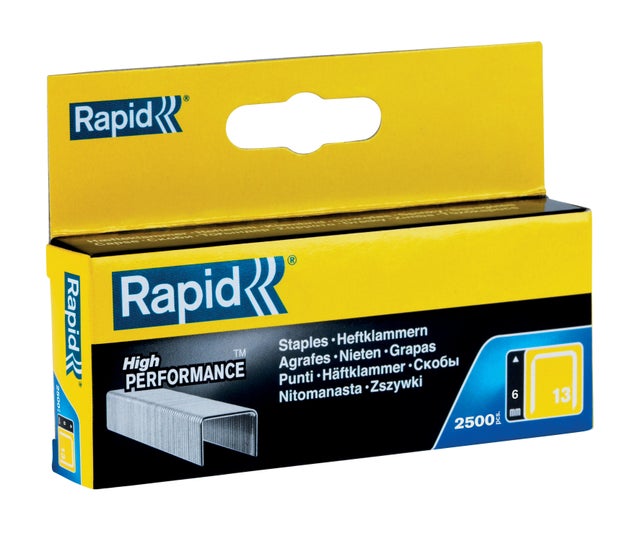 Zszywki galwanizowane z cienkiego drutu 13/6 mm Rapid, 2500 szt.