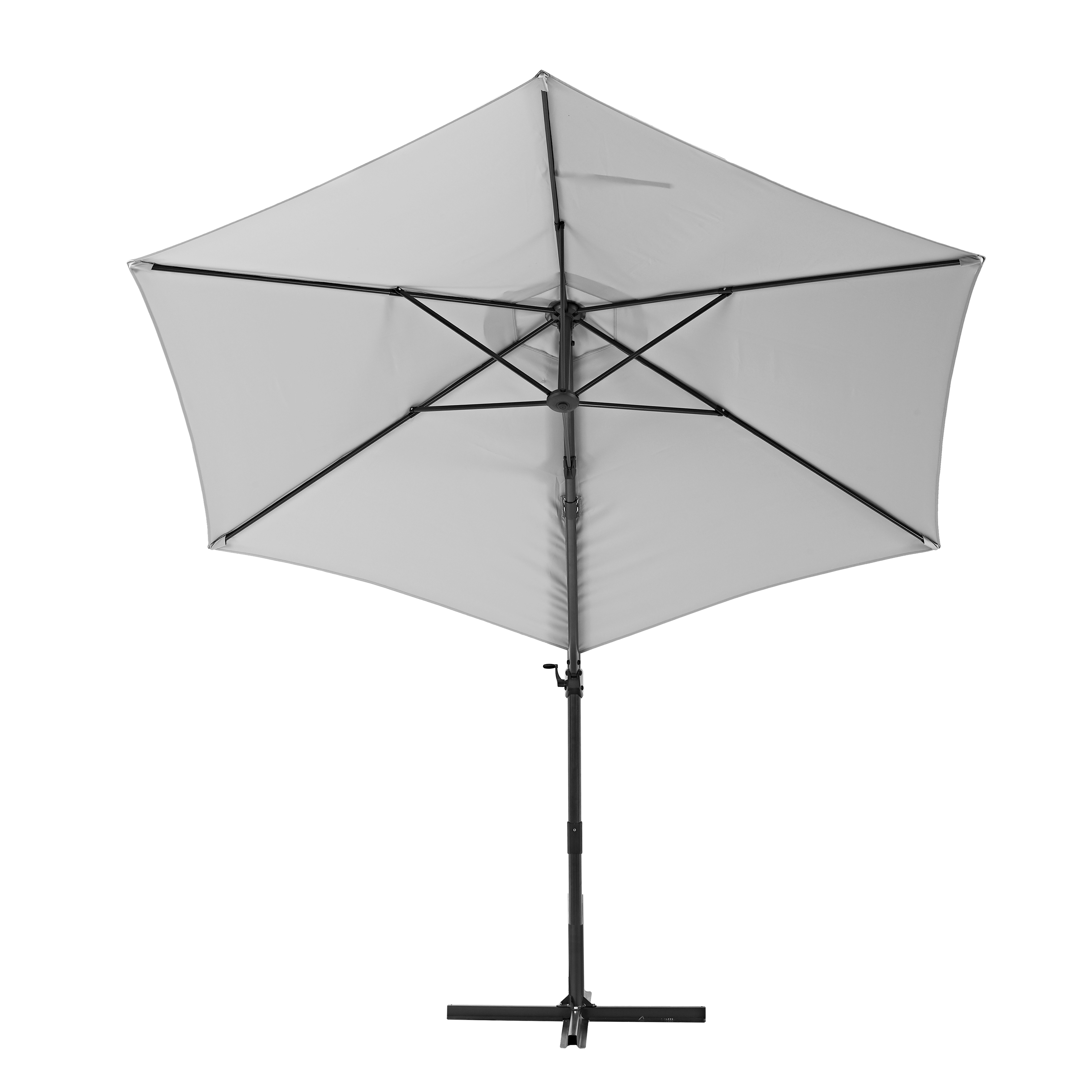 Ombrellone a palo laterale grigio Avea NATERIAL con telo esagonale bianco L 289 x P 289 x H 251 cm - 12