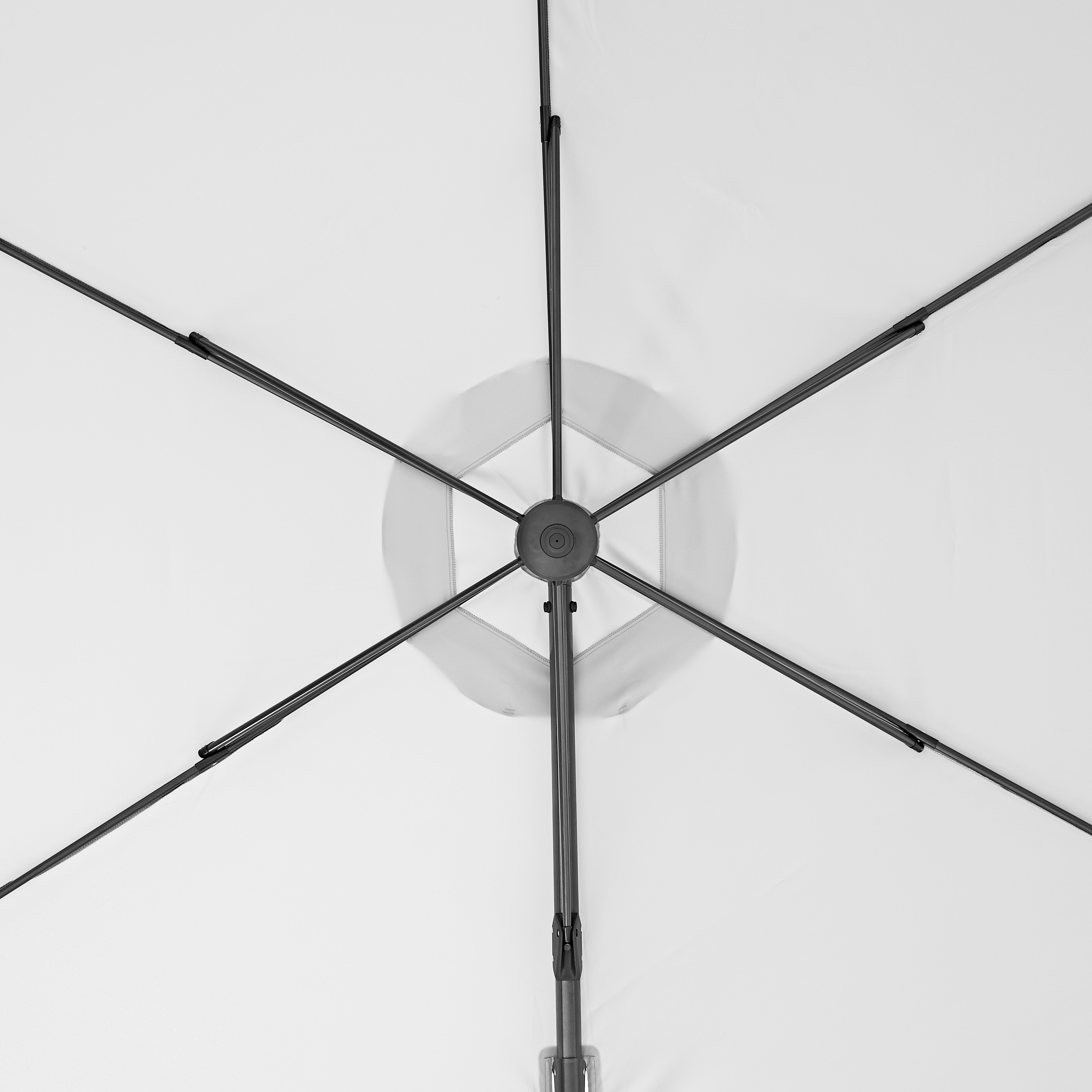 Ombrellone a palo laterale grigio Avea NATERIAL con telo esagonale bianco L 289 x P 289 x H 251 cm - 19