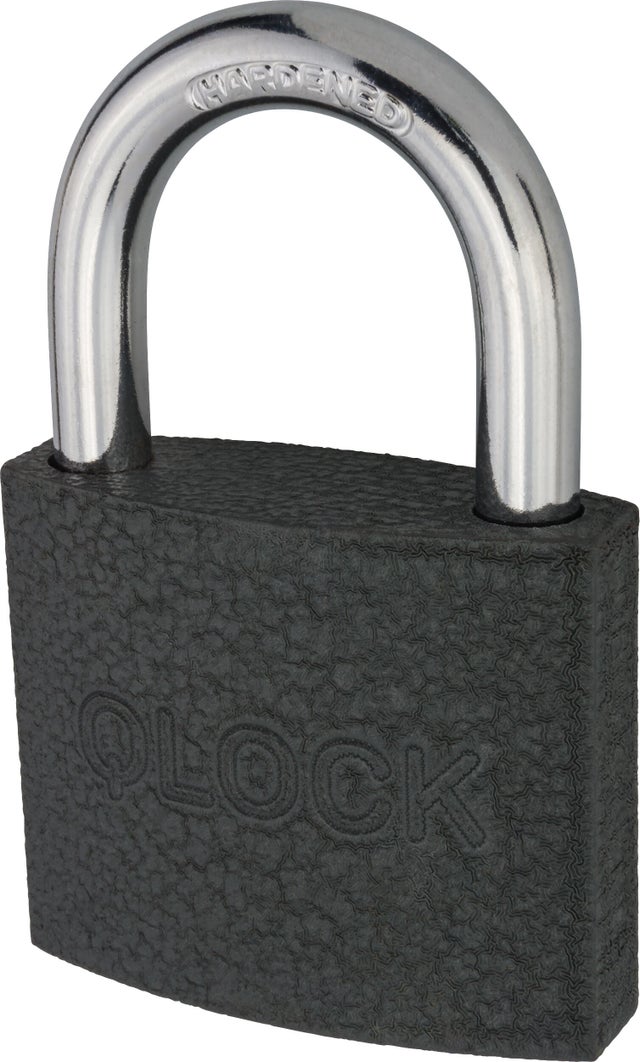Kłódka żeliwna QLOCK 50 mm szara