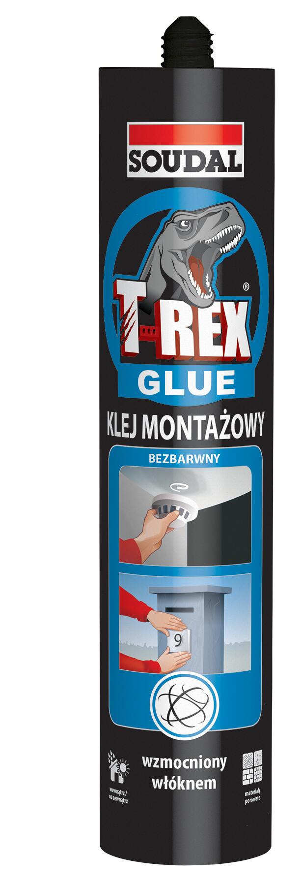 Klej montażowy Soudal T-rex bezbarwny 310g