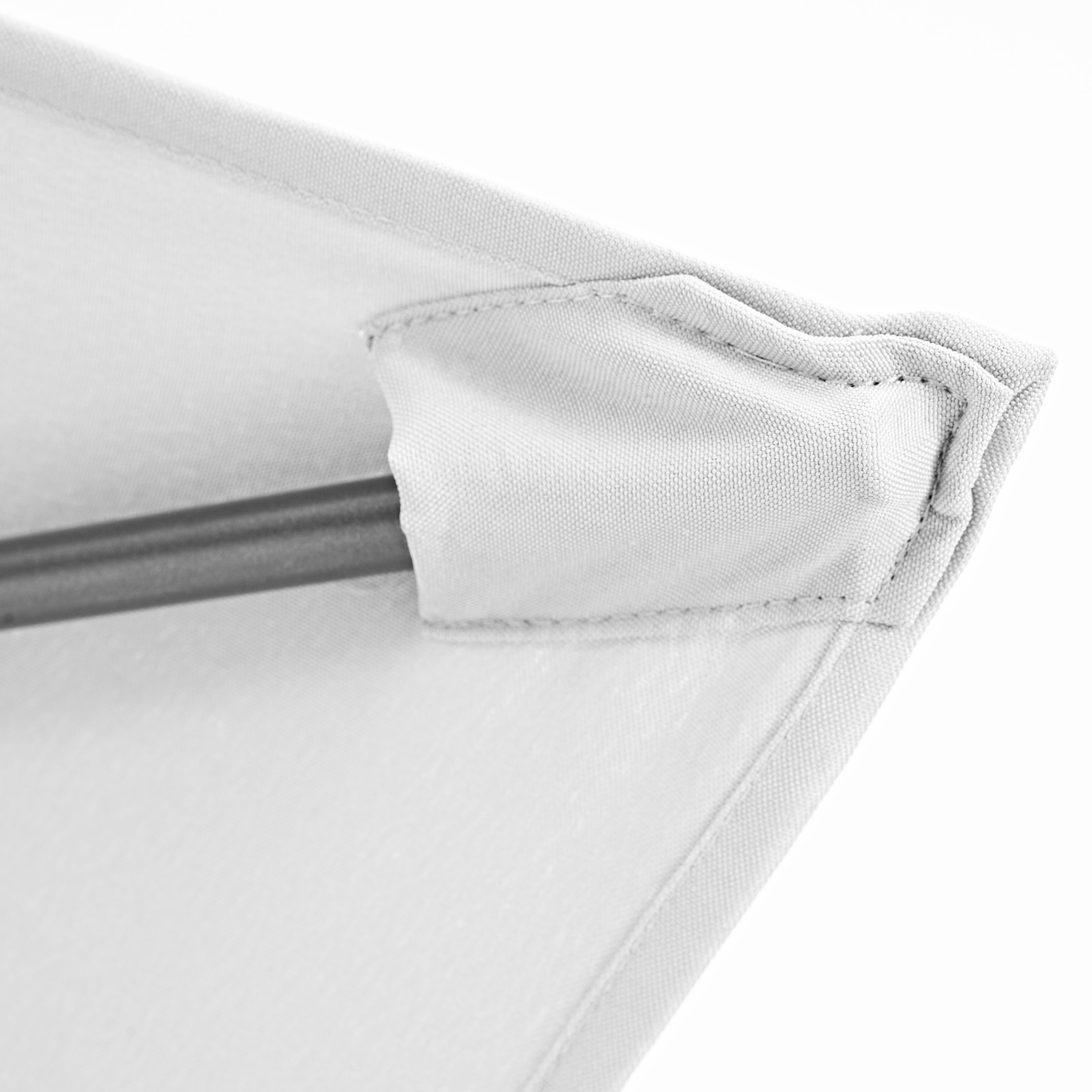 Ombrellone a palo centrale grigio Avea NATERIAL con telo rettangolare bianco L 300 x P 194 x H 255 cm - 8