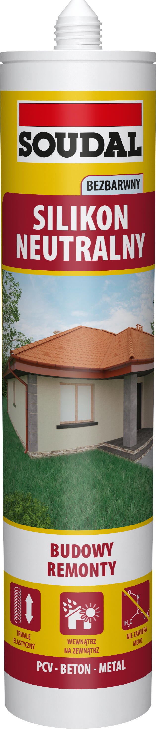 Silikon neutralny Soudal bezbarwny 280ml