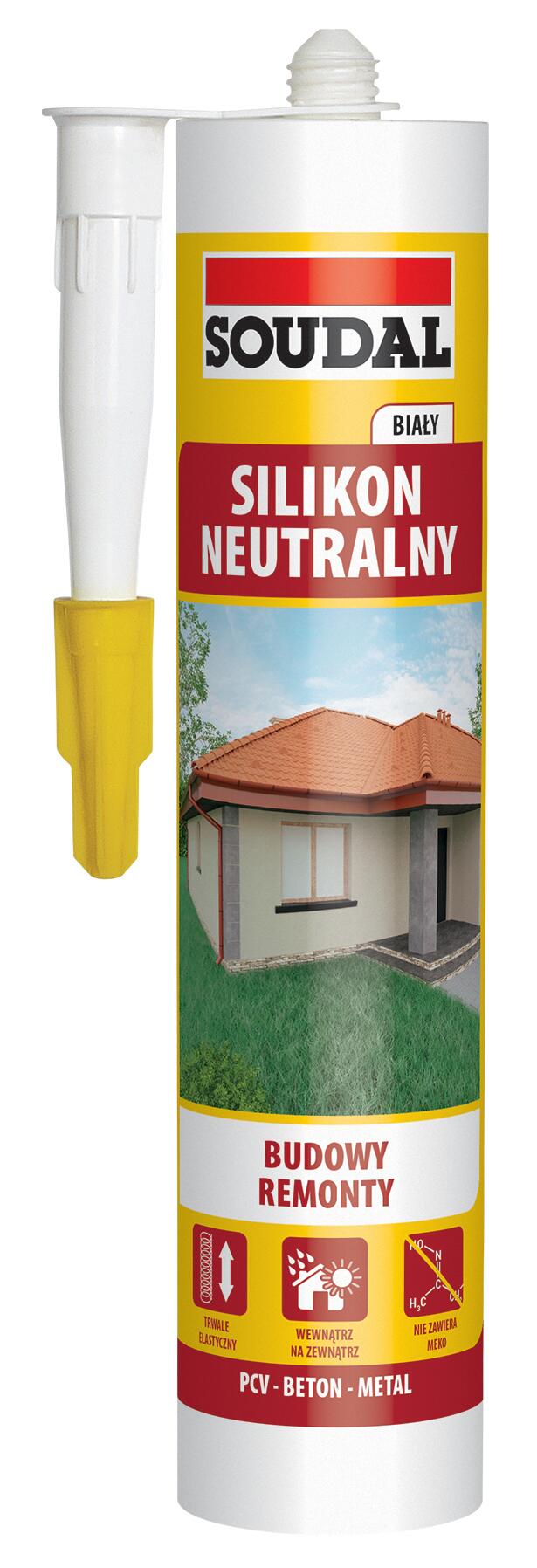 Silikon neutralny Soudal biały 280ml