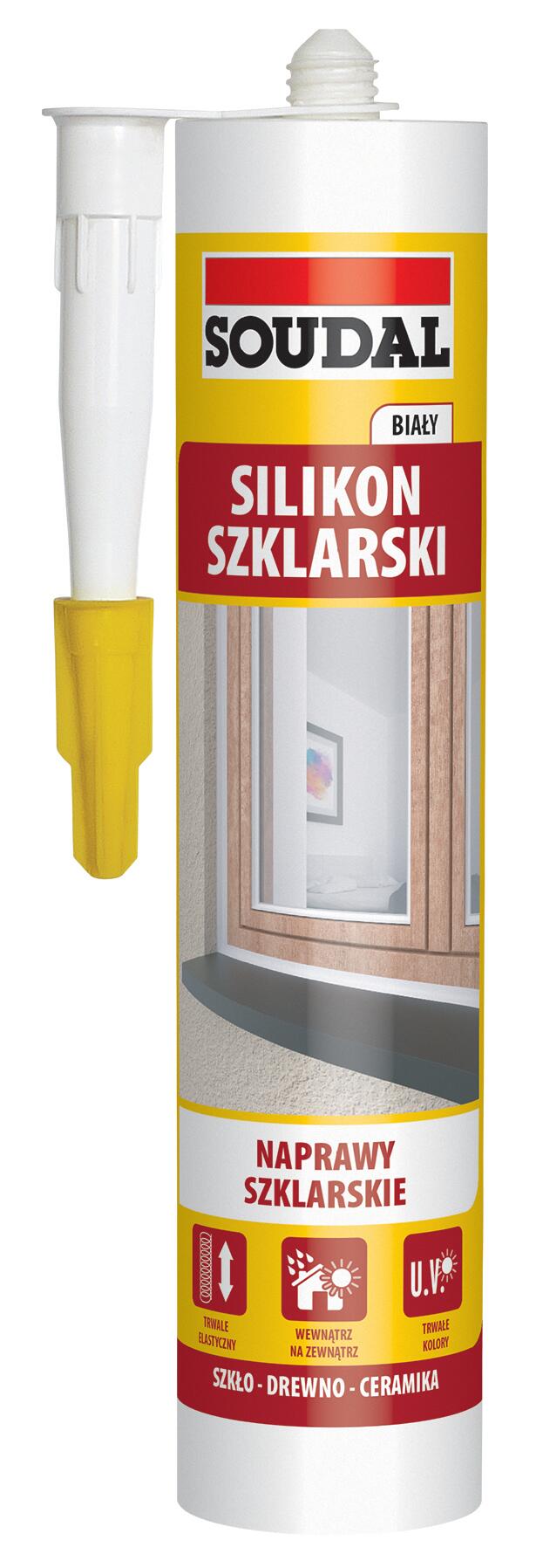 Silikon szklarski Soudal biały 280ml
