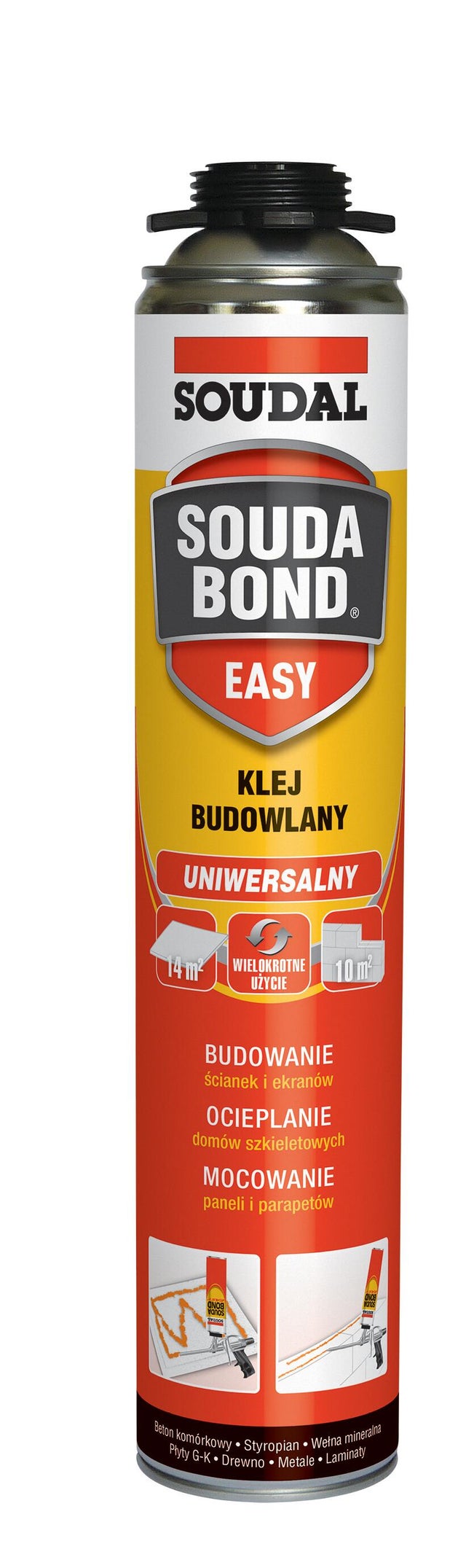 Klej budowlany Soudal Soudabond Easy pistolet 750ml
