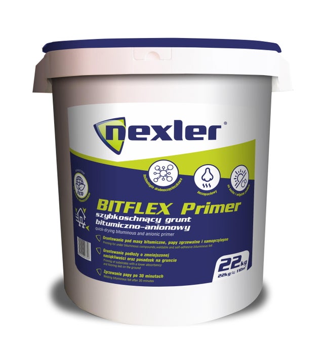 Grunt bitumiczno-anionowy Nexler Bitflex Primer 22 kg, szybkoschnący