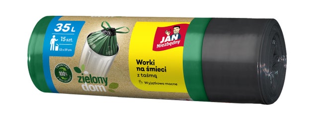Worki na śmieci z taśmą Jan Niezbędny Flex&Strong 35l 15 sztuk