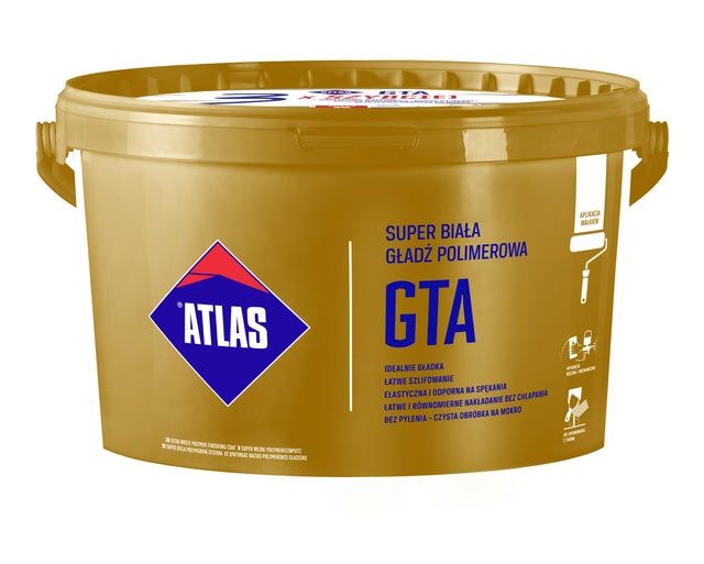 Gładź polimerowa Atlas GTA 5 kg, super biała
