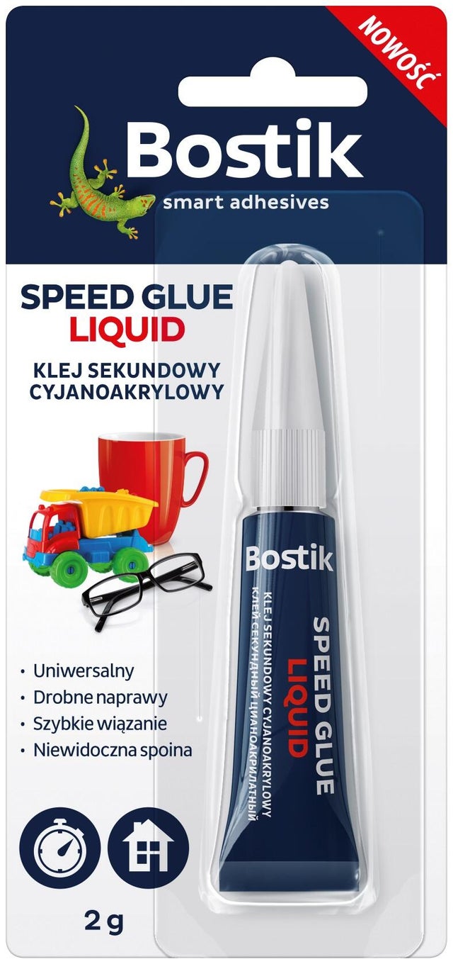 Klej sekundowy cyjanoakrylowy Bostik Speed Glue Liquid 2g