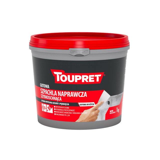 Gotowa szpachla naprawcza szybkoschnąca Toupret 1kg