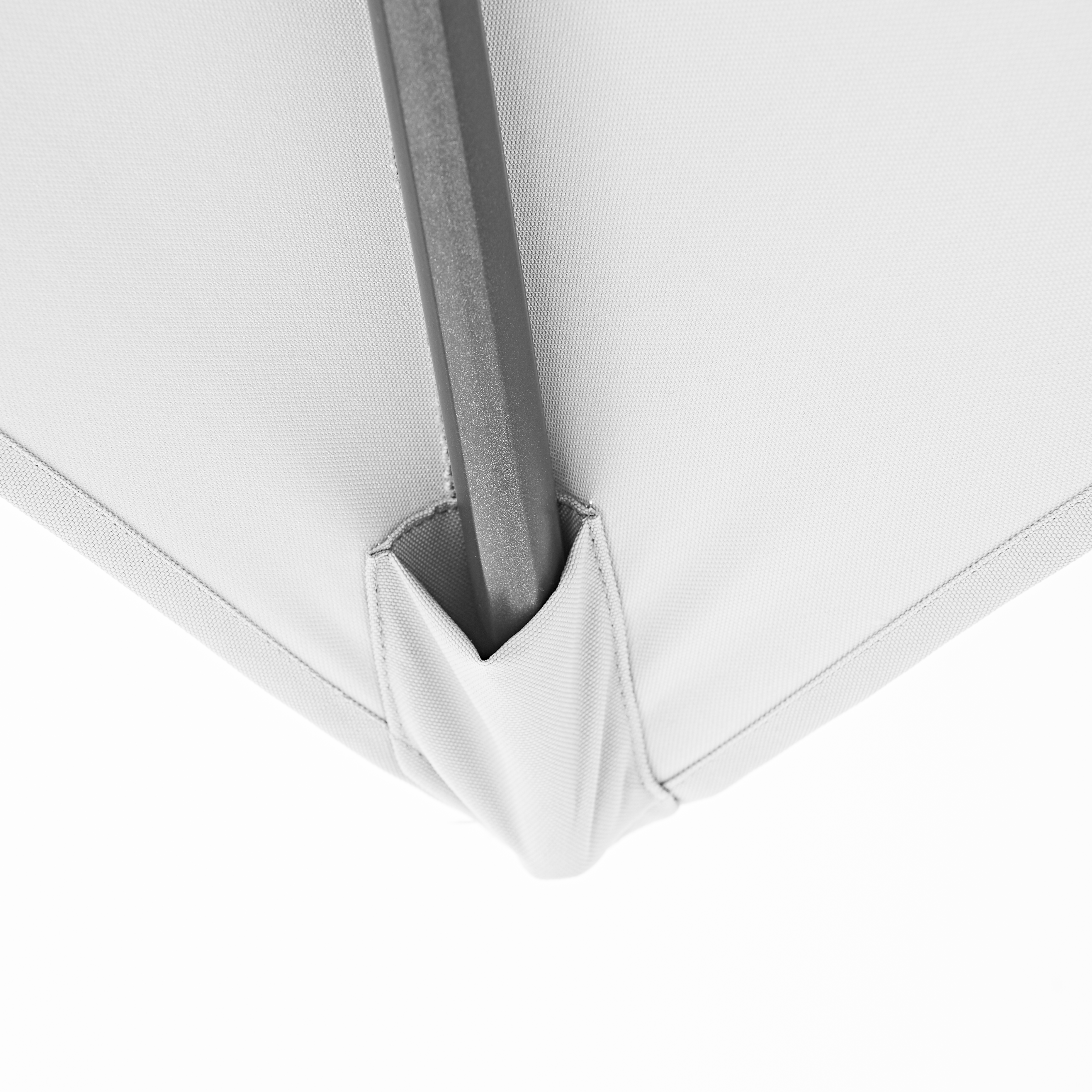 Ombrellone a palo laterale grigio Aura NATERIAL con telo quadrato bianco L 286 x P 286 x H 264 cm - 20