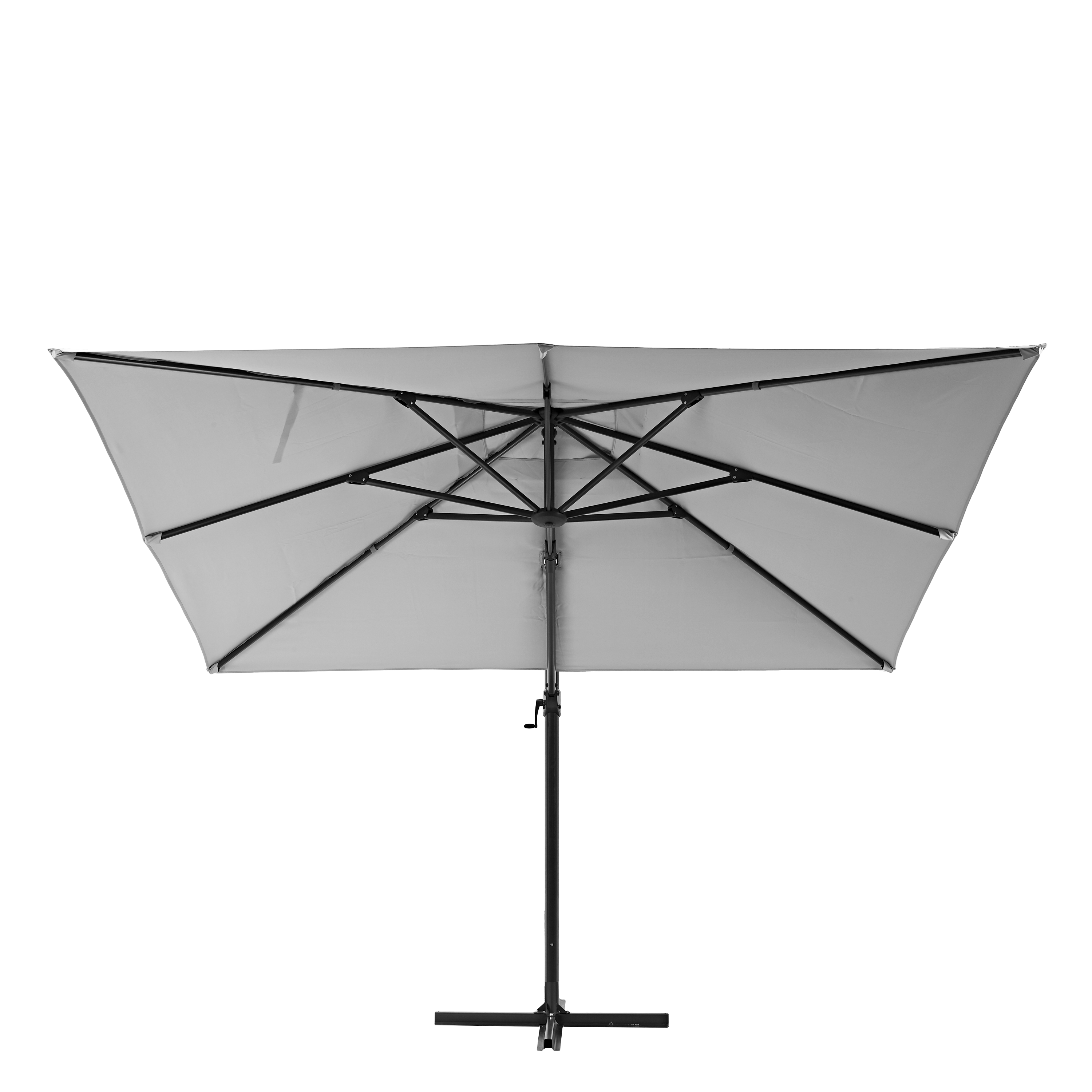 Ombrellone a palo laterale grigio Aura NATERIAL con telo quadrato bianco L 286 x P 286 x H 264 cm - 14