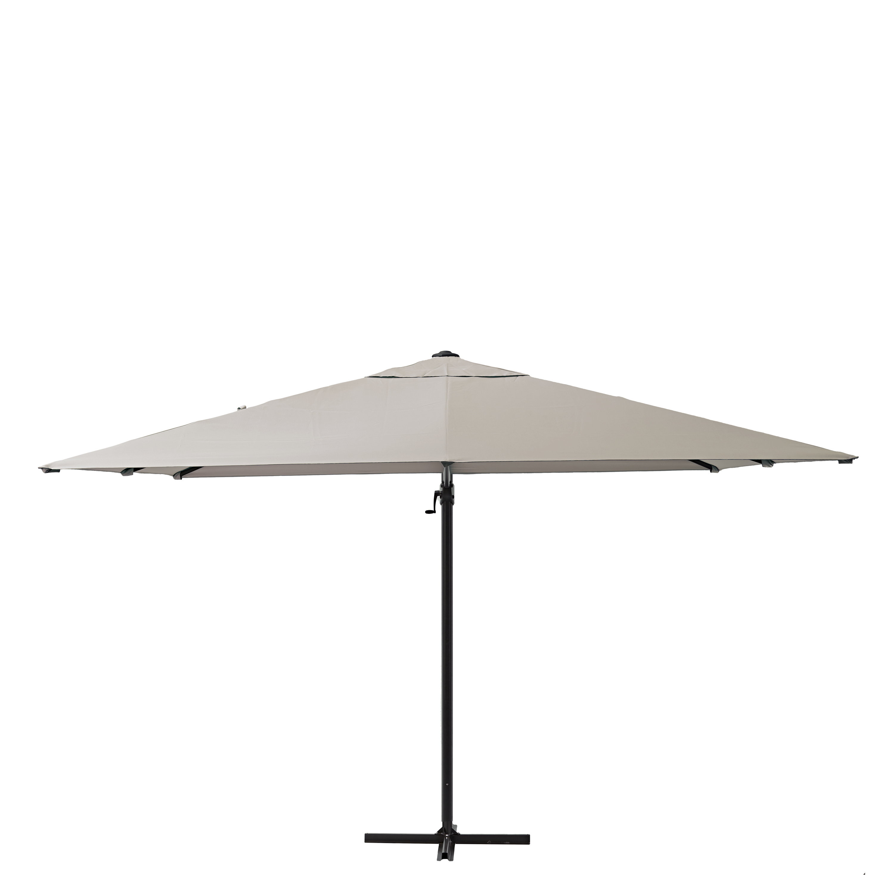 Ombrellone a palo laterale grigio Aura NATERIAL con telo quadrato tortora L 286 x P 286 x H 264 cm - 10