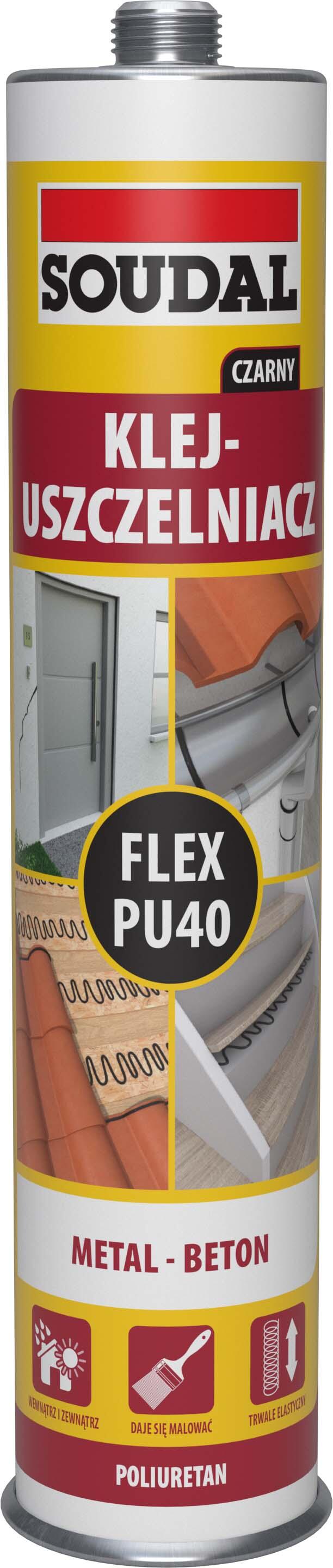 Uszczelniacz poliuretanowy Soudal Flex PU 40 czarny 300ml
