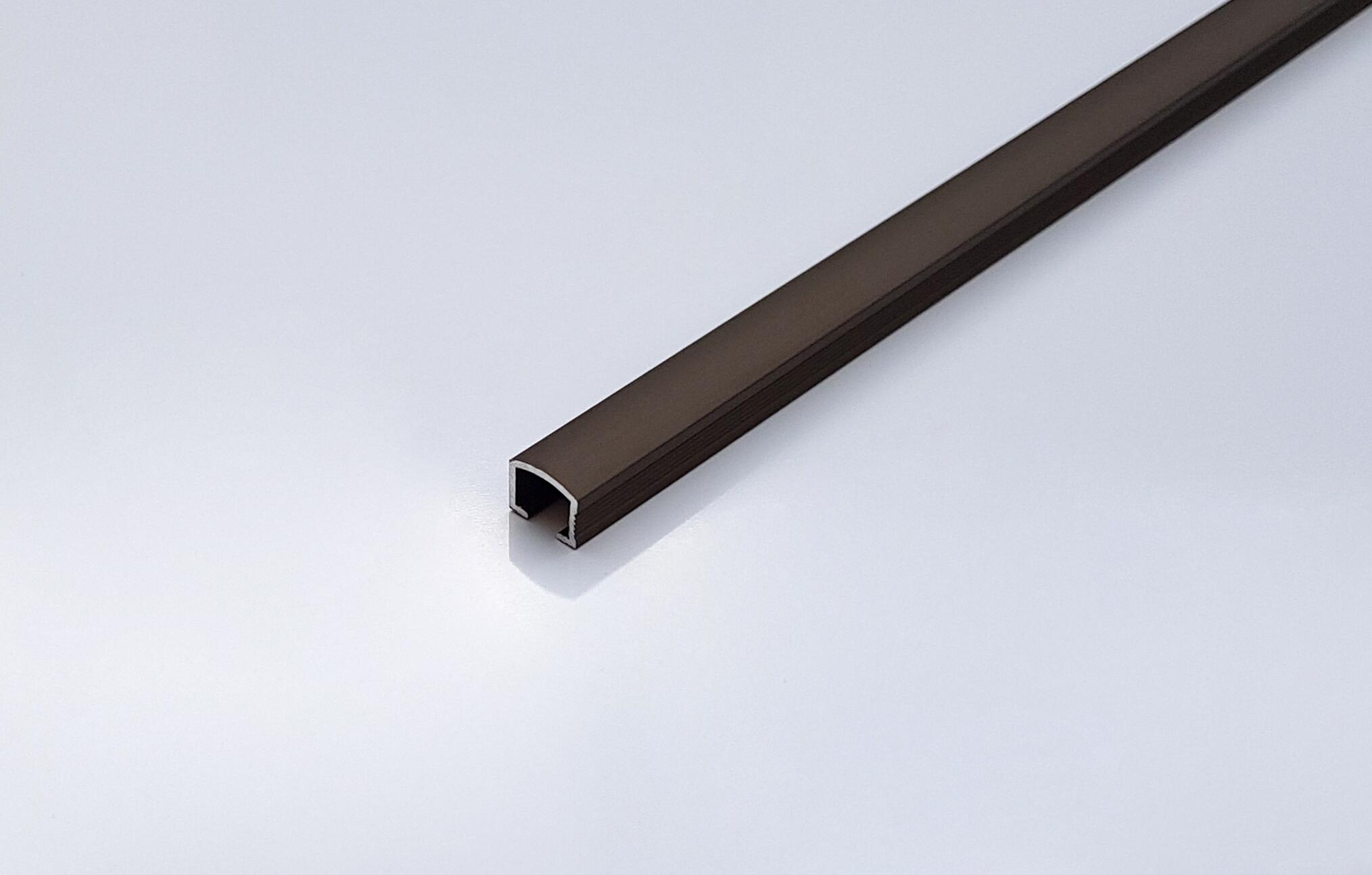 Listwa aluminiowa 1x1x270 cm, bronze mat brushed BMB10