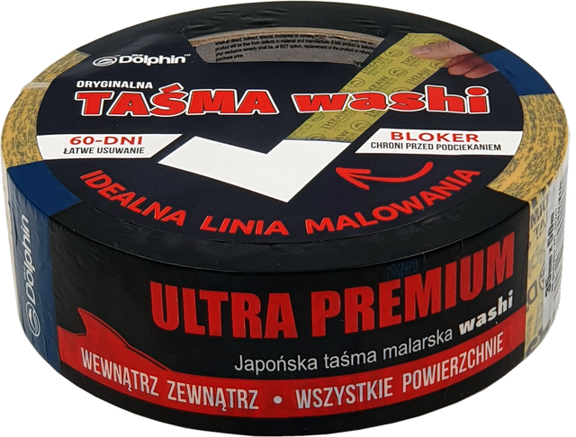 Taśma malarska do odcinania kolorów BlueDolphin Washi 35mm x 50m