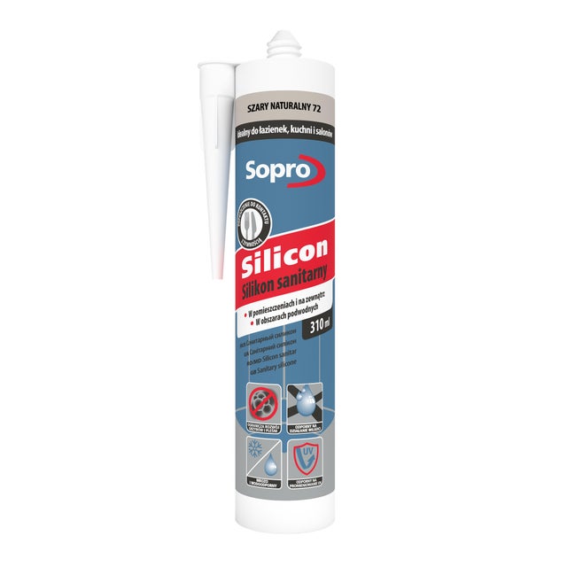 Silikon Sopro 72 szary naturalny 310 ml