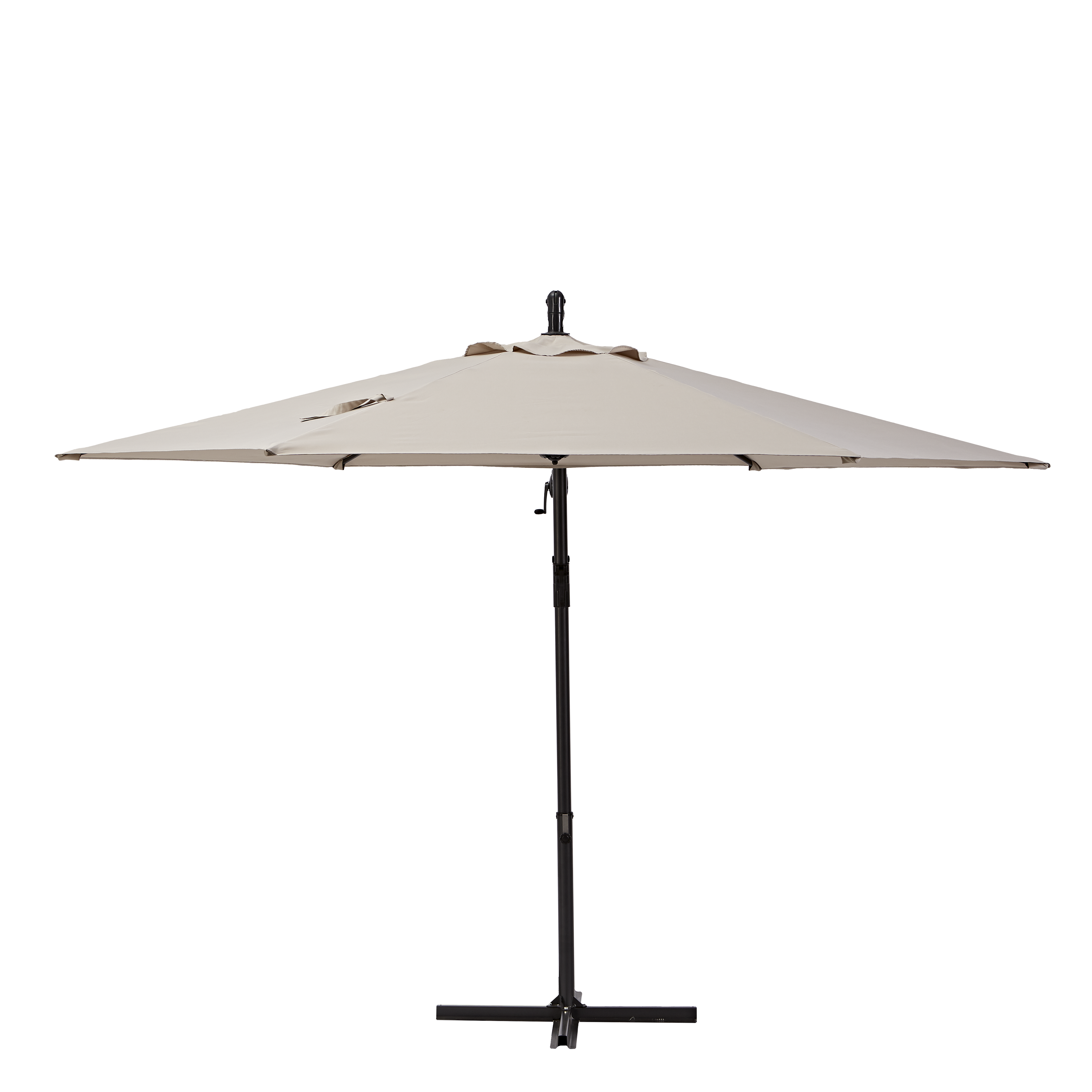 Ombrellone a palo laterale grigio Polar con telo esagonale tortora L 290 x P 290 x H 245 cm - 5