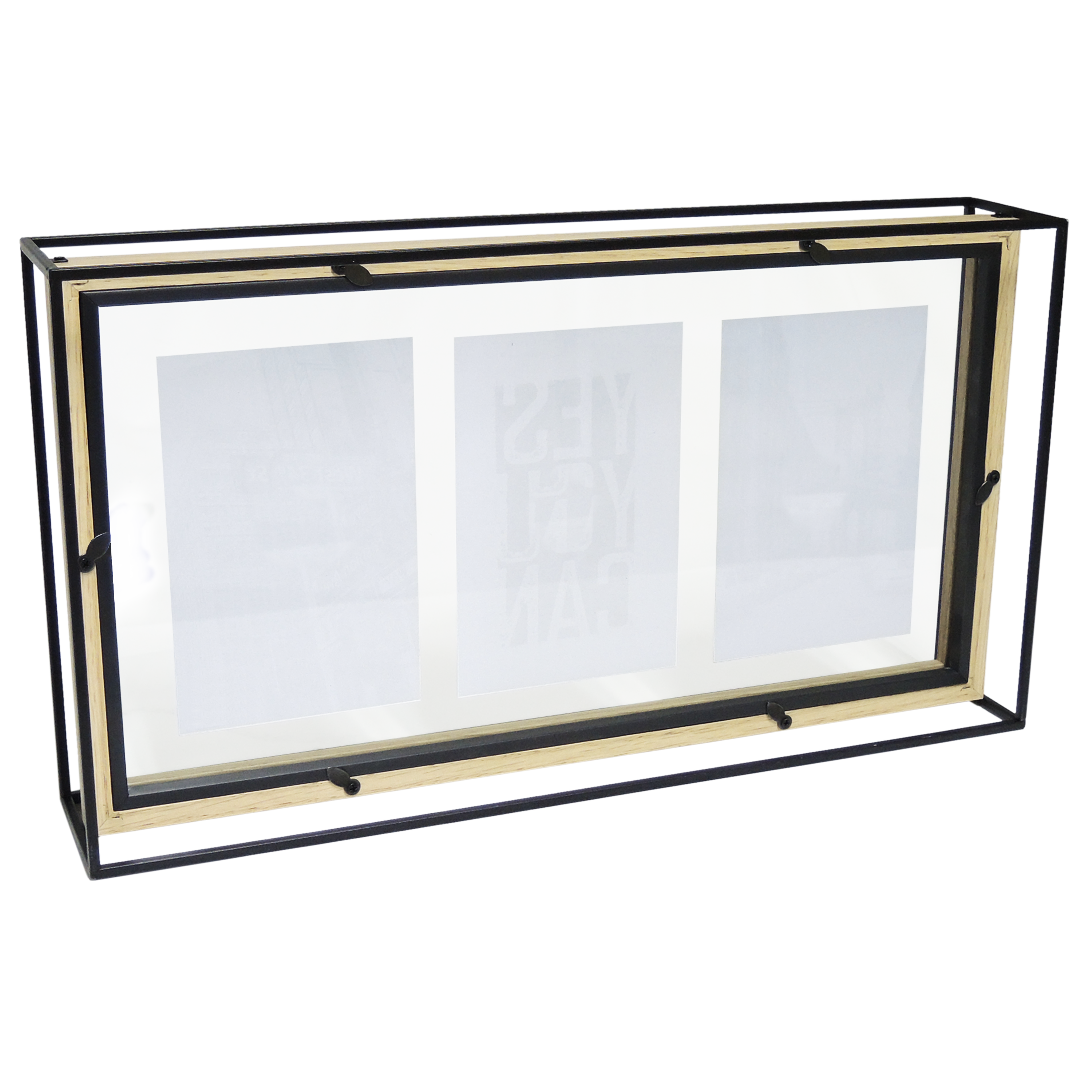 Cadre photo multiple Facto chêne, Industriel H.15 x l.42 cm - 8