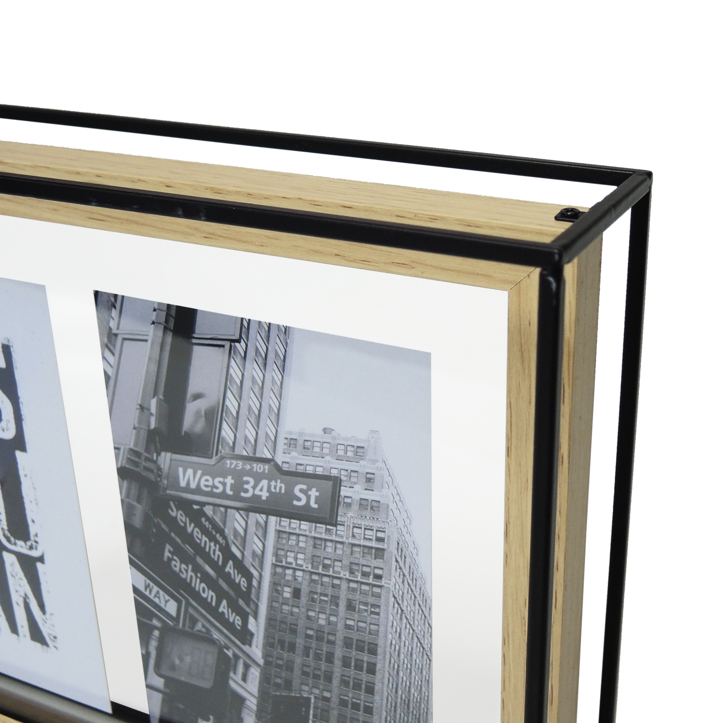 Cadre photo multiple Facto chêne, Industriel H.15 x l.42 cm - 11