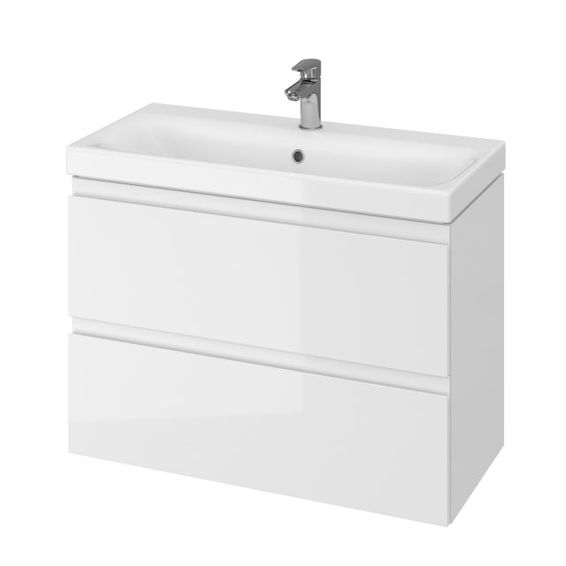 Zestaw szafka z umywalką Cersanit Moduo 80 cm biały