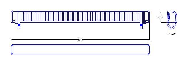Nawiewnik okienny Slimline 2000 biały 241x18x20 mm - 3