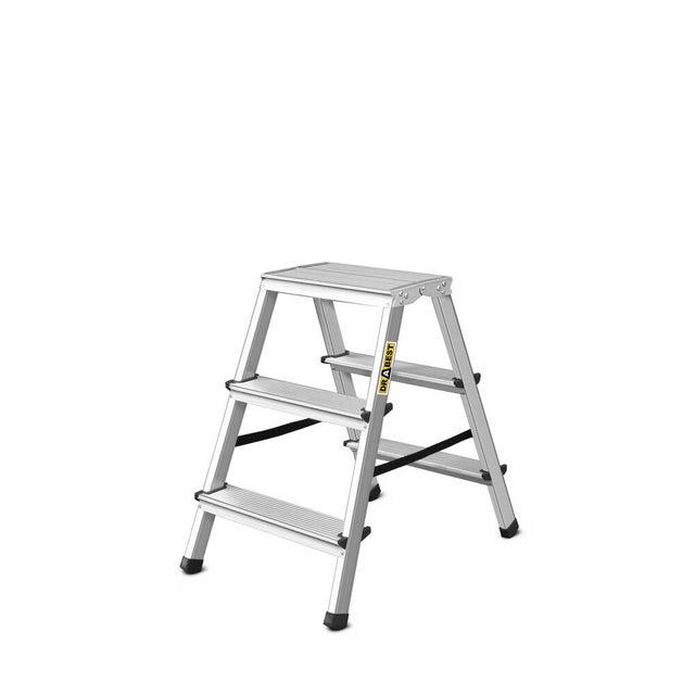 Drabina aluminiowa dwustronna 2x3 stopnie 125 kg
