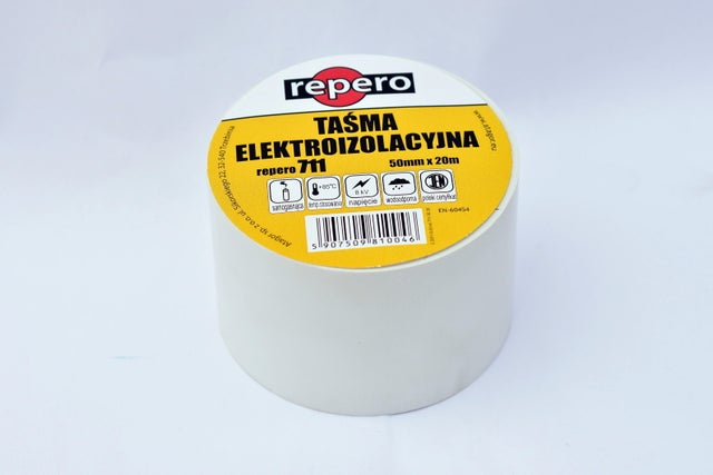 Taśma elektroizolacyjna Repero 711 50mm/20m biała