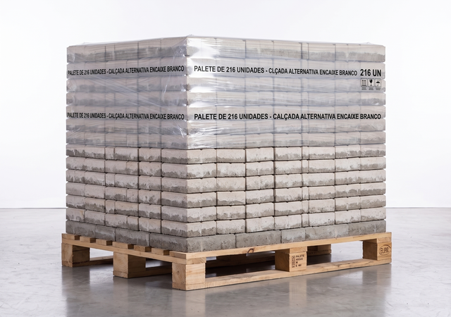 Palete de 216 unidades de Calçada alternativa encaixe branco