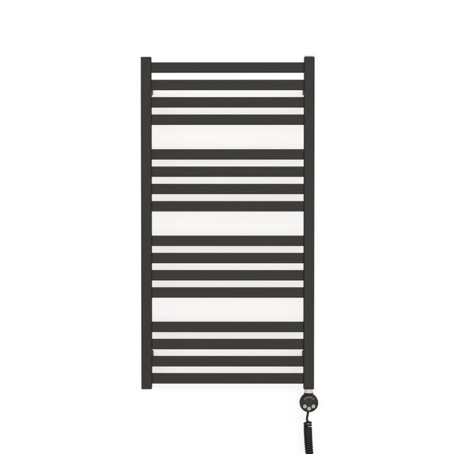 Grzejnik łazienkowy elektryczny Rytmic 960x500 mm 400 W, czarny mato Wy