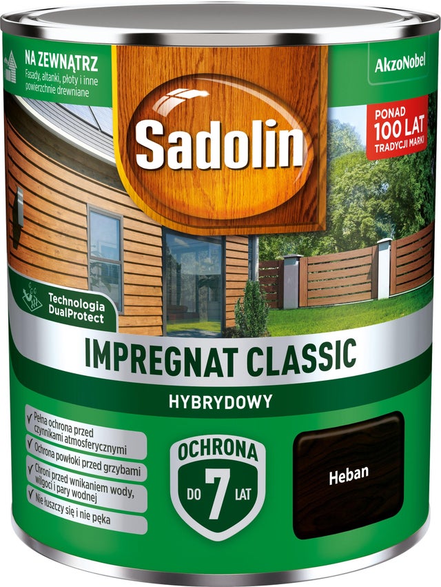 Impregnat hybrydowy Sadolin Classic heban 0,75l